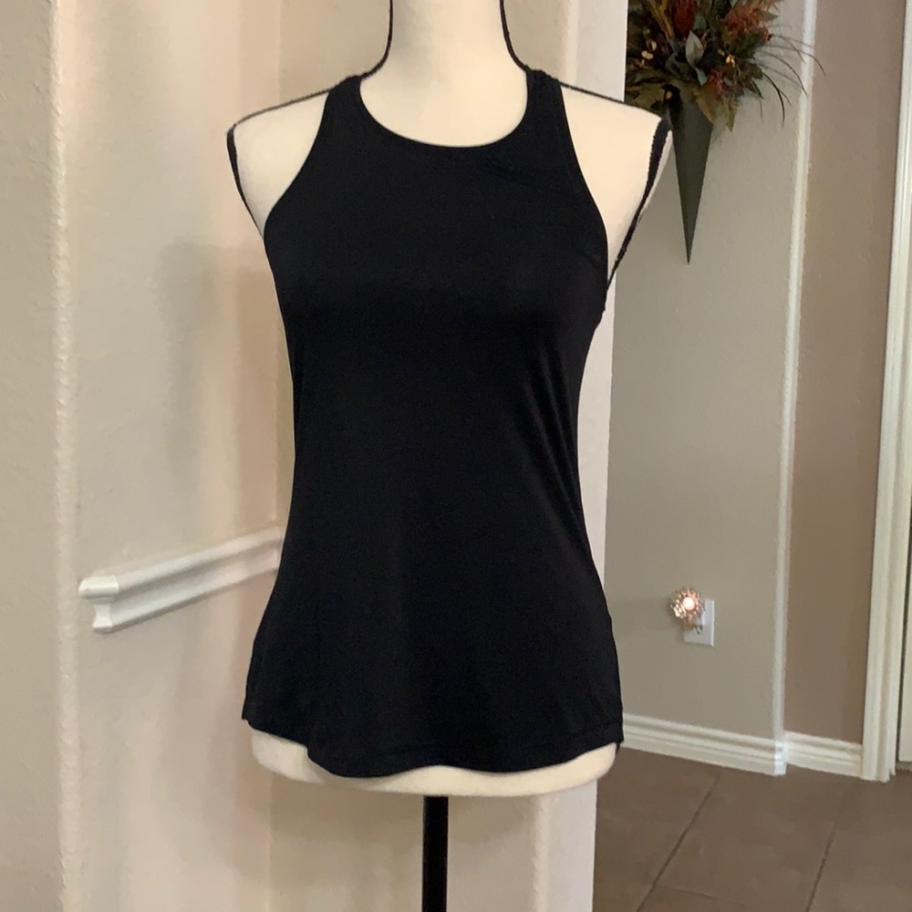 Yogalicious Black tank razor back yoga top Size S